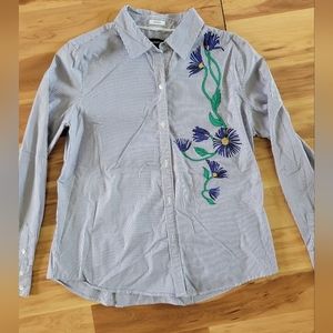 Liz Claiborne Career Embroidered Button-down